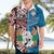 Personalised Aotearoa and Fiji Together Hawaiian Shirt Melanesian Warrior and Koru - Taniko with Hibiscus Tapa Pattern