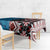 Personalised Aotearoa and Fiji Together Tablecloth Melanesian Warrior and Koru - Taniko with Hibiscus Tapa Pattern