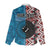 Personalised Aotearoa and Fiji Together Women Casual Shirt Melanesian Warrior and Koru - Taniko with Hibiscus Tapa Pattern