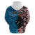 Personalised Aotearoa and Fiji Together Zip Hoodie Melanesian Warrior and Koru - Taniko with Hibiscus Tapa Pattern