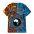Personalised Australia and Fiji Together Family Matching Puletasi and Hawaiian Shirt Tribal Palm Tree with Tapa and Aboriginal Animals Half Style