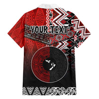 Personalised Aotearoa and Tonga Together Family Matching Puletasi and Hawaiian Shirt Manaia and Tongan Tribal Cross - Taniko and Ngatu Art Tattoo
