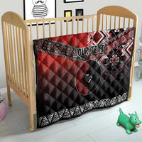 Personalised Aotearoa and Tonga Together Quilt Manaia and Tongan Tribal Cross - Taniko and Ngatu Art Tattoo