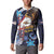 American Samoa Flag Day Button Sweatshirt Bald Eagle with Uatogi and Fue - Polynesian and Floral Tribal Tattoo