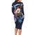 American Samoa Flag Day Family Matching Long Sleeve Bodycon Dress and Hawaiian Shirt Bald Eagle with Uatogi and Fue - Polynesian and Floral Tribal Tattoo