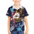 American Samoa Flag Day Family Matching Short Sleeve Bodycon Dress and Hawaiian Shirt Bald Eagle with Uatogi and Fue - Polynesian and Floral Tribal Tattoo