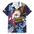 American Samoa Flag Day Hawaiian Shirt Bald Eagle with Uatogi and Fue - Polynesian and Floral Tribal Tattoo