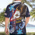 American Samoa Flag Day Hawaiian Shirt Bald Eagle with Uatogi and Fue - Polynesian and Floral Tribal Tattoo