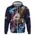 American Samoa Flag Day Hoodie Bald Eagle with Uatogi and Fue - Polynesian and Floral Tribal Tattoo