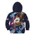 American Samoa Flag Day Kid Hoodie Bald Eagle with Uatogi and Fue - Polynesian and Floral Tribal Tattoo