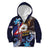 American Samoa Flag Day Kid Hoodie Bald Eagle with Uatogi and Fue - Polynesian and Floral Tribal Tattoo