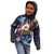 American Samoa Flag Day Kid Hoodie Bald Eagle with Uatogi and Fue - Polynesian and Floral Tribal Tattoo