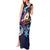 American Samoa Flag Day Tank Maxi Dress Bald Eagle with Uatogi and Fue - Polynesian and Floral Tribal Tattoo