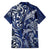 New Zealand Connecting with Seas Family Matching Off Shoulder Maxi Dress and Hawaiian Shirt Maori Tribal and Sea Animals Tattoo - White Glass Style