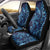 New Zealand Connecting with Seas Car Seat Cover Maori Tribal and Sea Animals Tattoo - Sea Texture Glass Style