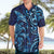 New Zealand Connecting with Seas Hawaiian Shirt Maori Tribal and Sea Animals Tattoo - Sea Texture Glass Style