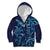New Zealand Connecting with Seas Kid Hoodie Maori Tribal and Sea Animals Tattoo - Sea Texture Glass Style