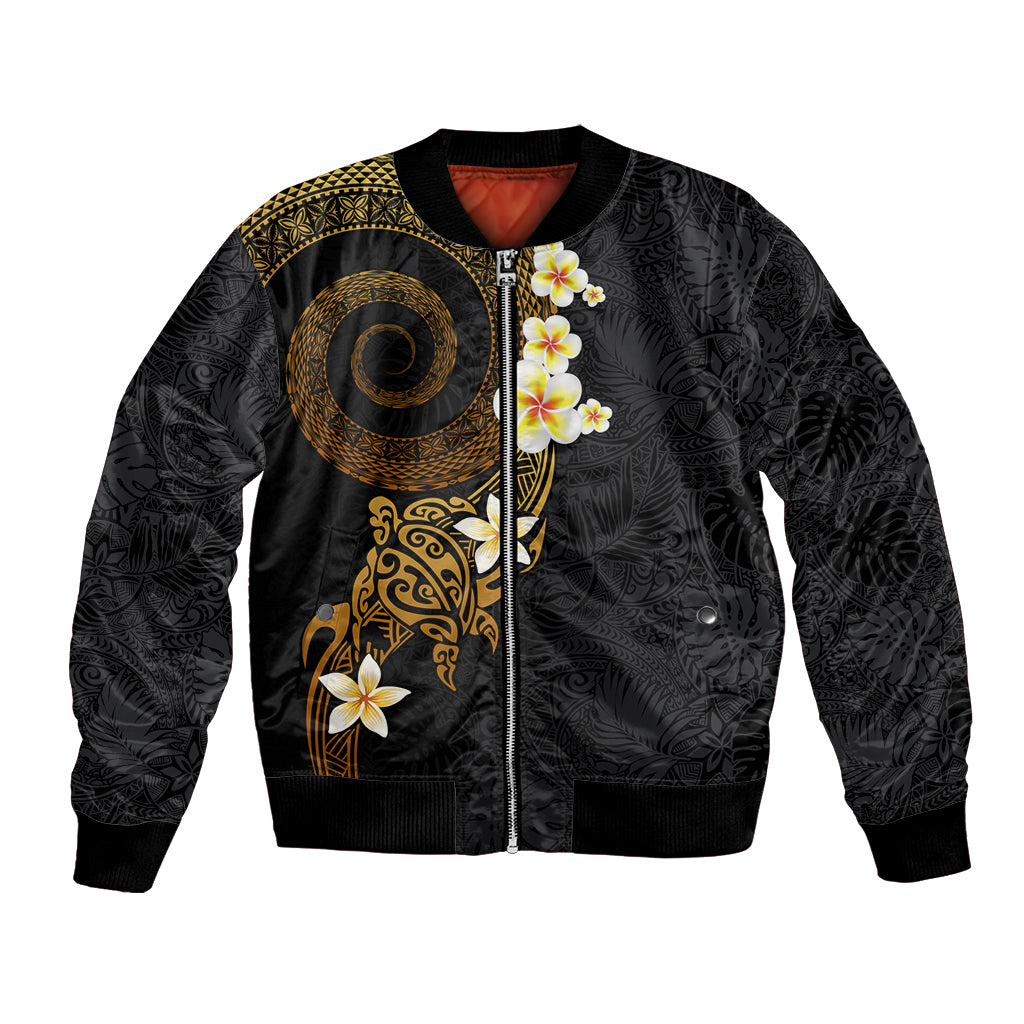Polynesian Spiral Tribal Tattoo Bomber Jacket Golden Color LT03 Unisex Yellow - Polynesian Pride
