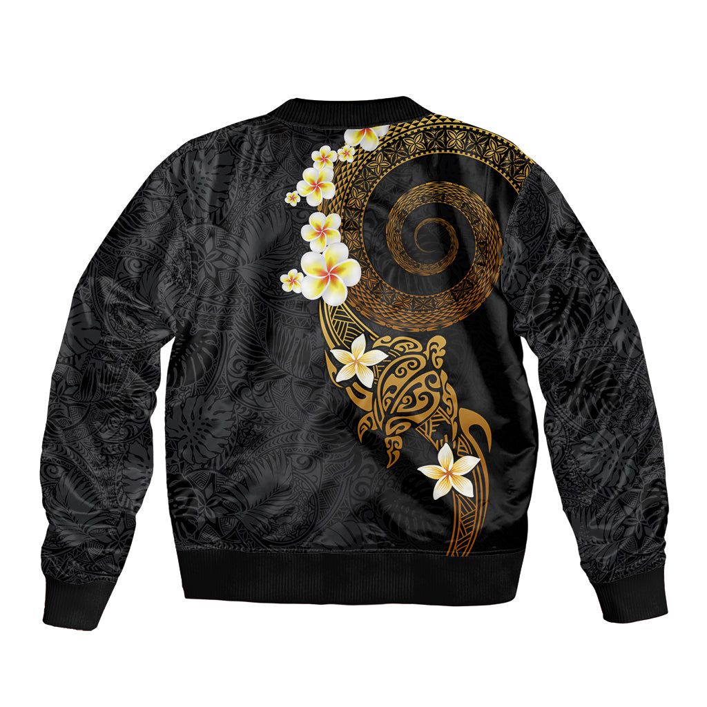 Polynesian Spiral Tribal Tattoo Bomber Jacket Golden Color LT03 - Polynesian Pride