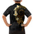 Polynesian Spiral Tribal Tattoo Family Matching Mermaid Dress and Hawaiian Shirt Golden Color