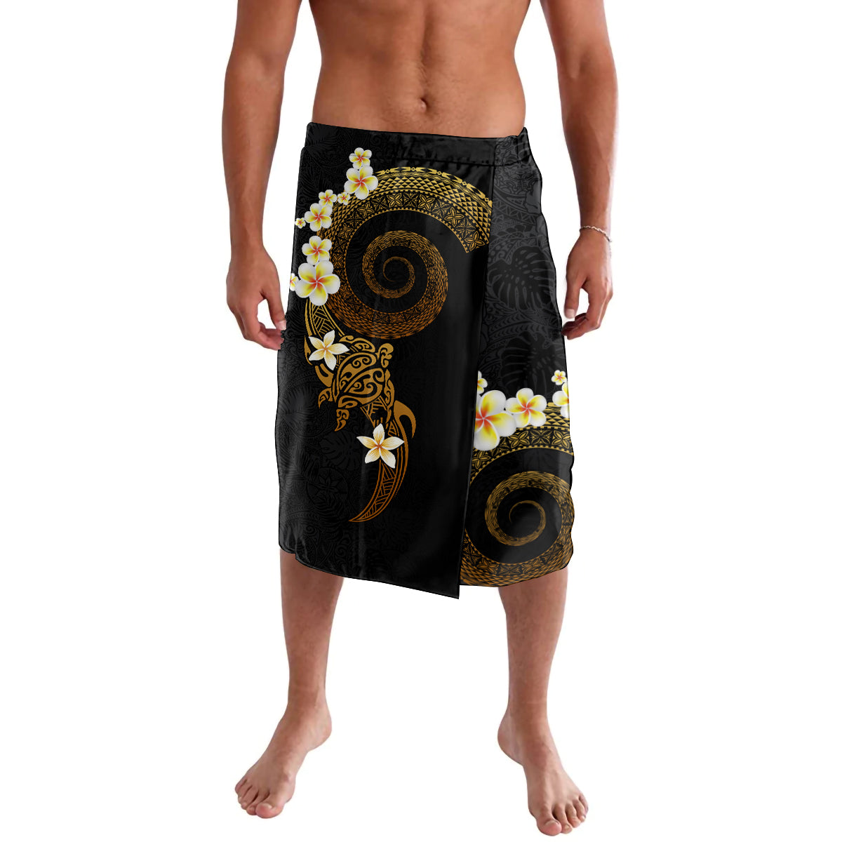 Polynesian Spiral Tribal Tattoo Lavalava Golden Color LT03 Yellow - Polynesian Pride