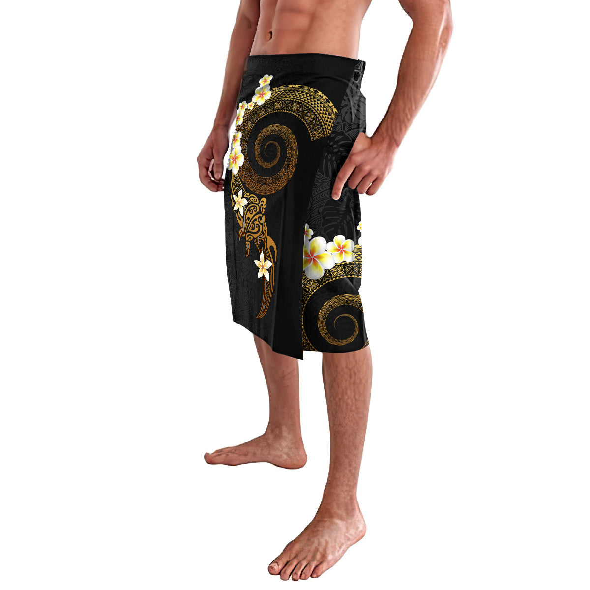 Polynesian Spiral Tribal Tattoo Lavalava Golden Color LT03 - Polynesian Pride