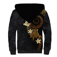 Polynesian Spiral Tribal Tattoo Sherpa Hoodie Golden Color LT03 - Polynesian Pride