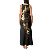Polynesian Spiral Tribal Tattoo Tank Maxi Dress Golden Color LT03 - Polynesian Pride
