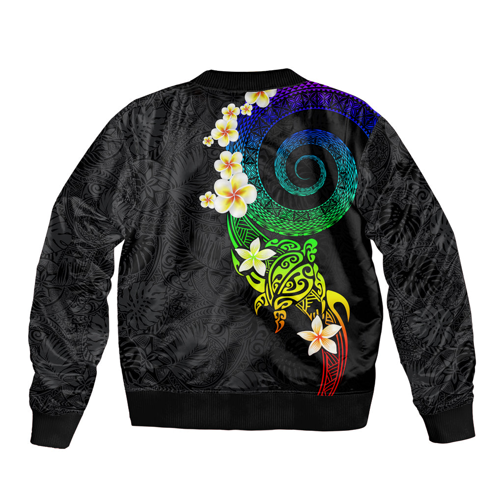 Polynesian Spiral Tribal Tattoo Bomber Jacket Fanciful Color LT03 - Polynesian Pride