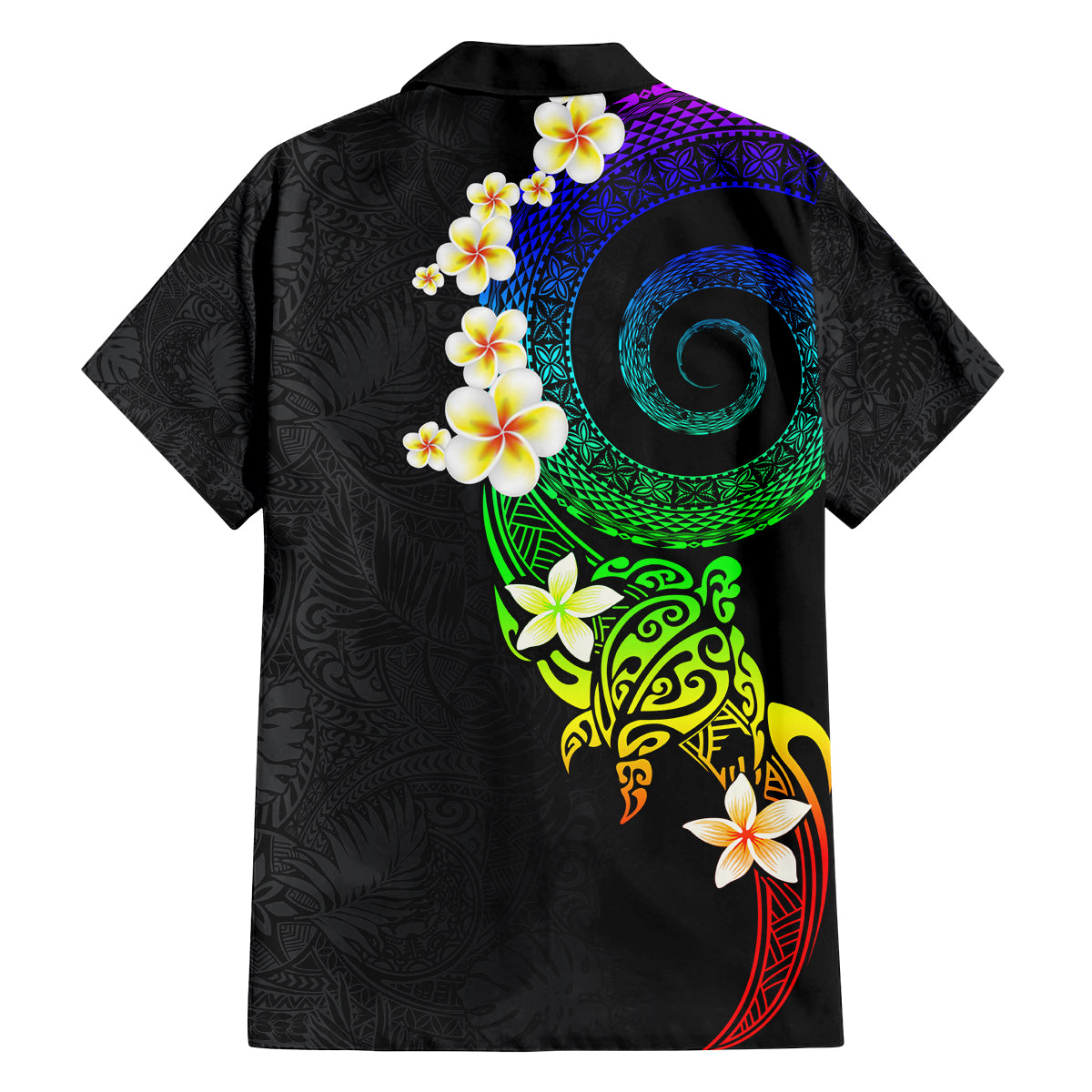 Polynesian Spiral Tribal Tattoo Family Matching Summer Maxi Dress and Hawaiian Shirt Fanciful Color LT03 - Polynesian Pride