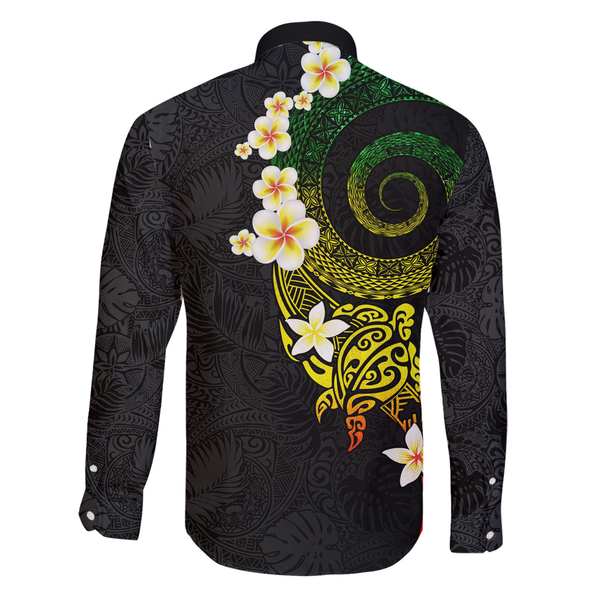 Polynesian Spiral Tribal Tattoo Family Matching Mermaid Dress and Hawaiian Shirt Reggae Color LT03 - Polynesian Pride