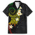 Polynesian Spiral Tribal Tattoo Family Matching Off Shoulder Maxi Dress and Hawaiian Shirt Reggae Color