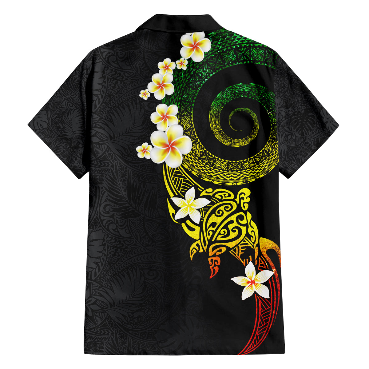 Polynesian Spiral Tribal Tattoo Family Matching Summer Maxi Dress and Hawaiian Shirt Reggae Color LT03 - Polynesian Pride