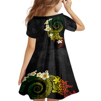 Polynesian Spiral Tribal Tattoo Family Matching Tank Maxi Dress and Hawaiian Shirt Reggae Color LT03 - Polynesian Pride