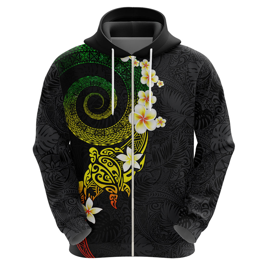 Polynesian Spiral Tribal Tattoo Hoodie Reggae Color LT03 - Polynesian Pride