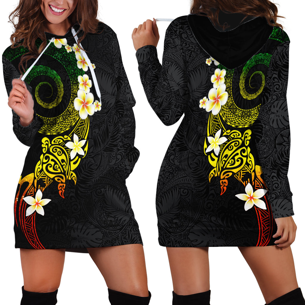 Polynesian Spiral Tribal Tattoo Hoodie Dress Reggae Color LT03 - Polynesian Pride