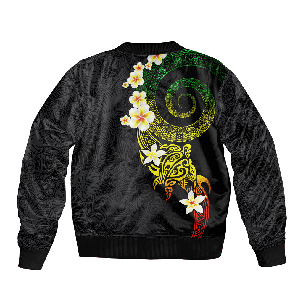 Polynesian Spiral Tribal Tattoo Sleeve Zip Bomber Jacket Reggae Color LT03 - Polynesian Pride