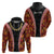 Hawaii Lei and Hibiscus Flowers Tribal Zip Hoodie Patchwork Abstract Vintage