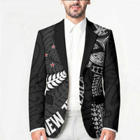 Aotearoa Volleyball Custom Blazer Silver Ferns and Maori Tribal Black LT03 - Polynesian Pride