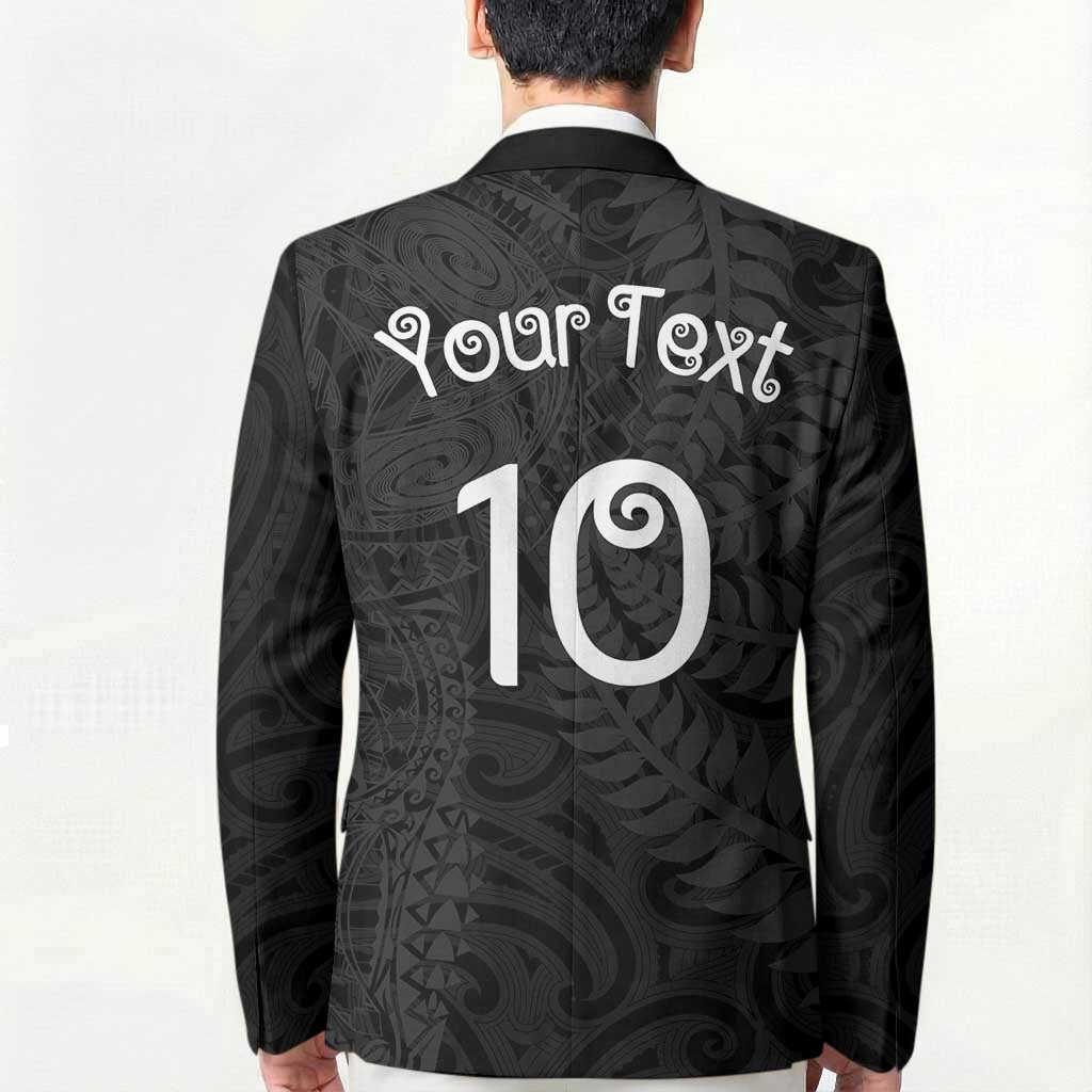 Aotearoa Volleyball Custom Blazer Silver Ferns and Maori Tribal Black LT03 - Polynesian Pride