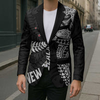 Aotearoa Volleyball Custom Blazer Silver Ferns and Maori Tribal Black LT03 - Polynesian Pride