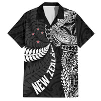 Aotearoa Volleyball Custom Hawaiian Shirt Silver Ferns and Maori Tribal Black LT03 Black - Polynesian Pride