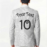 Aotearoa Volleyball Custom Blazer Silver Ferns and Maori Tribal White LT03 - Polynesian Pride
