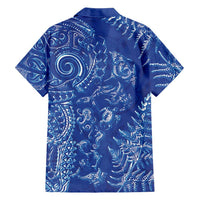 New Zealand Sea Animals Hawaiian Shirt with Maori Koru Tribal Tattoo and Silver Ferns Aquatic Style