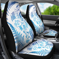 New Zealand Sea Animals Car Seat Cover with Maori Koru Tribal Tattoo and Silver Ferns Galaxy Style