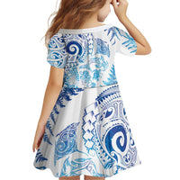 New Zealand Sea Animals Family Matching Puletasi and Hawaiian Shirt with Maori Koru Tribal Tattoo and Silver Ferns Galaxy Style