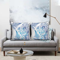 New Zealand Sea Animals Pillow Cover with Maori Koru Tribal Tattoo and Silver Ferns Galaxy Style