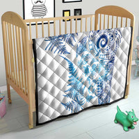 New Zealand Sea Animals Quilt with Maori Koru Tribal Tattoo and Silver Ferns Galaxy Style