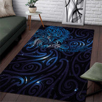 New Zealand New Year-Matariki Area Rug Aotearoa Maori Tattoo Galaxy Sky LT03 Multicolor - Polynesian Pride