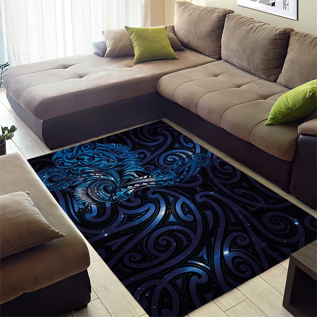 New Zealand New Year-Matariki Area Rug Aotearoa Maori Tattoo Galaxy Sky LT03 - Polynesian Pride
